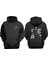 Unisex Fear Man Tasarım Ön Arka Baskılı Normal Kalıp Siyah Sweatshirt 1