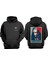Unisex Jack Sparrow Tasarım Ön Arka Baskılı Normal Kalıp Siyah Sweatshirt 1