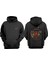 Unisex Hellfire Club Tasarım Ön Arka Baskılı Normal Kalıp Siyah Sweatshirt 1