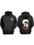 Unisex Destiny Skull Tasarım Ön Arka Baskılı Normal Kalıp Siyah Sweatshirt 1