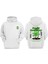 Unisex Goofy Leafy Greenery Tasarım Ön Arka Baskılı Normal Kalıp Beyaz Sweatshirt 1