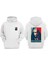 Unisex Jack Sparrow Tasarım Ön Arka Baskılı Normal Kalıp Beyaz Sweatshirt 1