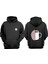 Unisex My Brain ve Kahve Tasarım Ön Arka Baskılı Normal Kalıp Siyah Sweatshirt 1