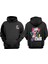 Unisex Feel The Funk Tasarım Ön Arka Baskılı Normal Kalıp Siyah Sweatshirt 1
