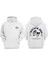 Unisex Theatrıcal Mask Tasarım Ön Arka Baskılı Normal Kalıp Beyaz Sweatshirt 1