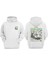 Unisex Shinjuku Tren Tasarım Ön Arka Baskılı Normal Kalıp Beyaz Sweatshirt 1