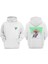 Unisex Trargang Tasarım Ön Arka Baskılı Normal Kalıp Beyaz Sweatshirt 1
