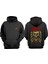 Unisex Kafatası Slayer Tasarım Ön Arka Baskılı Normal Kalıp Siyah Sweatshirt 1