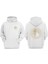Unisex Yaprak Icons Tasarım Ön Arka Baskılı Normal Kalıp Beyaz Sweatshirt 1