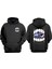 Unisex Sweet Dream Tasarım Ön Arka Baskılı Normal Kalıp Siyah Sweatshirt 1