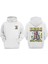 Unisex Kawaii Neko Anime Girl Tasarım Ön Arka Baskılı Normal Kalıp Beyaz Sweatshirt 1