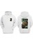 Unisex Brad Pitt Fight Club Tasarım Ön Arka Baskılı Normal Kalıp Beyaz Sweatshirt 1