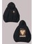 Unisex Tazmanya Canavarı Hangry Tasarım Ön Arka Baskılı Normal Kalıp Siyah Sweatshirt 1