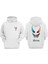 Unisex Venom Face Bule And Red Tasarım Ön Arka Baskılı Normal Kalıp Beyaz Sweatshirt 1