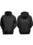 Unisex Black Su Cizim Tasarım Ön Arka Baskılı Normal Kalıp Siyah Sweatshirt 1