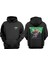 Unisex Trargang Tasarım Ön Arka Baskılı Normal Kalıp Siyah Sweatshirt 1