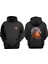 Unisex America Pılot Glasses North Dakota Tasarım Ön Arka Baskılı Normal Kalıp Siyah Sweatshirt 1