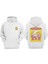 Unisex Happiness Tasarım Ön Arka Baskılı Normal Kalıp Beyaz Sweatshirt 1