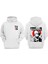 Unisex Love Fool Tasarım Ön Arka Baskılı Normal Kalıp Beyaz Sweatshirt 1