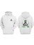 Unisex Desire Statue Tasarım Ön Arka Baskılı Normal Kalıp Beyaz Sweatshirt 1