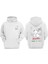 Unisex Tsundere Tasarım Ön Arka Baskılı Normal Kalıp Beyaz Sweatshirt 1