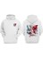 Unisex True Love Tasarım Ön Arka Baskılı Normal Kalıp Beyaz Sweatshirt 1