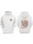 Unisex Yabangan Nıghts x Auto Dreams Tasarım Ön Arka Baskılı Normal Kalıp Beyaz Sweatshirt 1