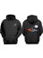 Unisex Batman Superman Tasarım Ön Arka Baskılı Normal Kalıp Siyah Sweatshirt 1