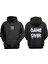 Unisex Game Over Tasarım Ön Arka Baskılı Normal Kalıp Siyah Sweatshirt 1