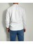 Erkek Bisiklet Yaka Sweatshirt Beyaz 2
