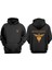 Unisex Love Music Bon Jovi Tasarım Ön Arka Baskılı Normal Kalıp Siyah Sweatshirt 1