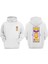 Unisex Ufoınvasion Tasarım Ön Arka Baskılı Normal Kalıp Beyaz Sweatshirt 1