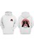 Hipnoz Tasarım Ön Arka Baskılı Normal Kalıp Beyaz Sweatshirt 1