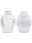 Unisex America Central Tasarım Ön Arka Baskılı Normal Kalıp Beyaz Sweatshirt 1