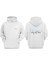 Unisex Paris City Love Tasarım Ön Arka Baskılı Normal Kalıp Beyaz Sweatshirt 1