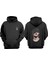 Unisex Kafası Karısık Face Tasarım Ön Arka Baskılı Normal Kalıp Siyah Sweatshirt 1