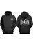Humen Being Tasarım Ön Arka Baskılı Normal Kalıp Siyah Sweatshirt 1