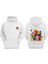 Blooms Person Tasarım Ön Arka Baskılı Normal Kalıp Beyaz Sweatshirt 1