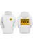 Unisex Garibanın Yüzü Gülürmü Tasarım Ön Arka Baskılı Normal Kalıp Beyaz Sweatshirt 1