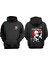 Love Fool Tasarım Ön Arka Baskılı Normal Kalıp Siyah Sweatshirt 1