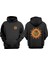Tood Co Buend Tarda Tasarım Ön Arka Baskılı Normal Kalıp Siyah Sweatshirt 1