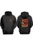 Deaadpool And Wolverine Illistirasyon Tasarım Ön Arka Baskılı Normal Kalıp Siyah Sweatshirt 1