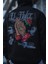 Üç Iplik Penye Kapşonlu Baskılı Sweatshirt - Siyah 2