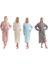 Unisex Kimono Müslin Bornoz Pudra 4