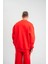 Uzun Kol Bisiklet Yaka Basic Sweatshirt - Kırmızı 5