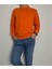 Erkek Bisiklet Yaka Sweatshirt Turuncu 1