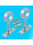 (2 Adet) Askı Flanşı Oval Dolap Boru Sabitleme Kıyafet Elbise Askı Flanş Aparatı Krom 75 x 25 mm 2