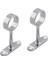 (2 Adet) Askı Flanşı Oval Dolap Boru Sabitleme Kıyafet Elbise Askı Flanş Aparatı Krom 75 x 25 mm 1