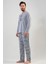 Erkek Uzun Kol Gri Melanj Pijama Takım C7T2N1O302 1