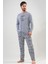 Erkek Uzun Kol Gri Melanj Pijama Takım C7T2N1O302 2